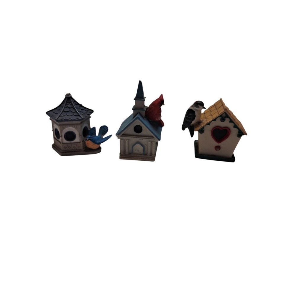 Lenox Garden Birdhouse Thimble Cardinal‎ / Downy Woodpecker / Eastern Bluebird
